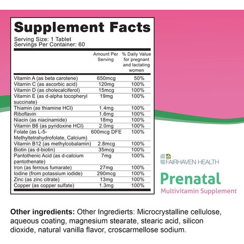 Peapod Prenatal Multivitamins, Essential for Women Trying to Conceive to Support Pregnancy & Baby Health, Includes Iron, Vitamin C and Folic Acid, Take Daily, Easy to Swallow Pill (2 Month Supply)
