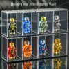 15PCS Minifigure Display Case for Lego Minifigure Clear Acrylic Building Block Display Box Storage for Action Figures Blocks Stackable Storage Case Gift for Lego Lovers