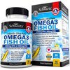 Omega 3 Fish Oil Supplement - 1200mg EPA and 900mg DHA Fatty Acid Per Serving from Wild Caught Fish - Supports Joint, Eyes, Brain & Skin Health - Burpless Lemon Flavor, Gluten-Free, 90 Softgels