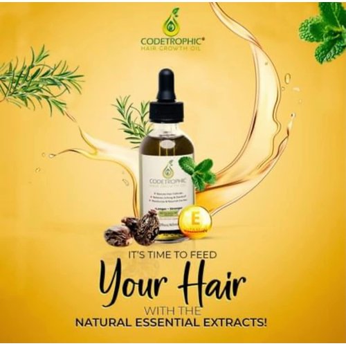 Codetrophic Hair Growth Oil - Rosemary Oil for Hair Growth Organic - Natural Hair Oil - Hair Treatment, 2.0 Fl Oz, Pack of 1