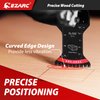EZARC Japanese Tooth Oscillating Saw Blade, 5PCS Arc Edge Oscillating Multitool Blades Clean Cut for Wood, Plastic