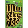 Hy-Ko Products MM-5N Self Adhesive Vinyl Numbers 3" High, Black & Gold, 26 Pieces