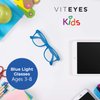 Viteyes Blue Light Glasses, Blue Light Blocking Glasses for Adults & Kids (Blue, Ages 3-8)