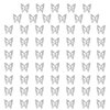 qiipii 60pcs Silver Butterfly Nail Charms Bulk3D Butterflies Charms for Acrylic Nails, Nail Alloy Studs Charms Nail Art Jewels Decoration Supplies Accessories for Nails Face Makeup Body DIY Crafts
