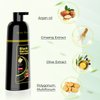 KAISASA Black Hair Dye Shampoo 3 in 1，Argan Natural Herbal Hair Color Shampoo Covers Gray Hair for Women and Men (16.9 fl.oz Black)