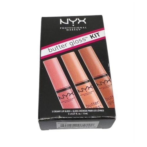 NYX PROFESSIONAL MAKEUP NYX Butter Gloss Kit 3 Creamy Lip Gloss, Creme Brulee, Fortune Cookie, Madeleine BOTGSET02