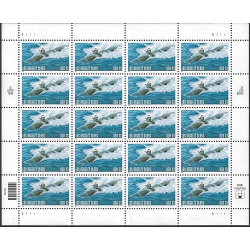 US Navy Submarine: Los Angeles class 33 cent SC# 3372 U.S. Postage Stamps