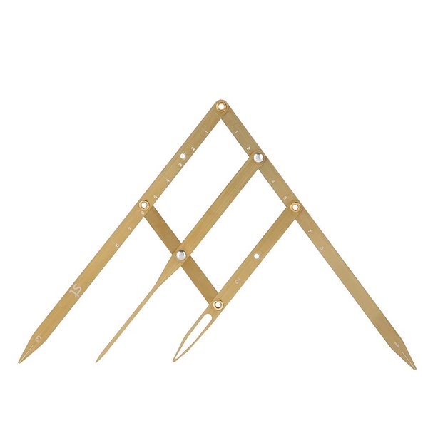 Golden Ratio Calipers, Stainless Steel Eyebrow Measuring Ruler Flexible Removable Ruler Eyebrow Mapping Caliper Permanent Makeup Measure Tool(Gold)
