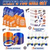 Sureio 138 Pcs Dart Battle Party Supplies Include Wars Party Goody Treat Bags Dart Themed Party Silicone Rubber Bracelet Wristbands Keychain Temporary Tattoos for Battle Birthday Party Favors