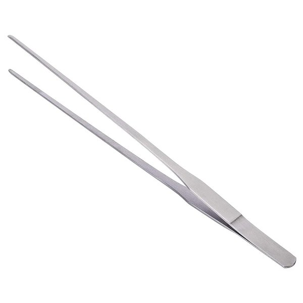 MMOBIEL Stainless Steel Tweezers/Tong 38 cm / 15 inch Extra Long with Precision Serrated Tip for Auqua scaping, Garden work, Cooking, Industrial work, Laboratory Use.