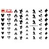 Clear Vinyl Cut, Peel and Stick Nail Art Decals/Stickers by DimOxy Designs Themed for Mickey Black and White (Ver.1) Lovers.