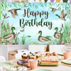 Avezano Mallard Duck Birthday Banner Mallard Duck Theme Happy Birthday Party Decorations Duck Hunting Birthday Party Supplies Party Decor Banner 70.8 x 43.3 Inch