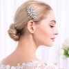 Crystal Wedding Hair Comb Rhinestone Bridal Side Hair Comb Hair Pin Flordal Headpiece Hair Jewelry Silver color Hapibuy