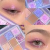 Hibabe 9 Colors Eyeshadow Palette,Matte Shimmer Long-lasting Eye Shadow Portable Daily Mint Pastels Lilac Eyeshadow Set Makeup