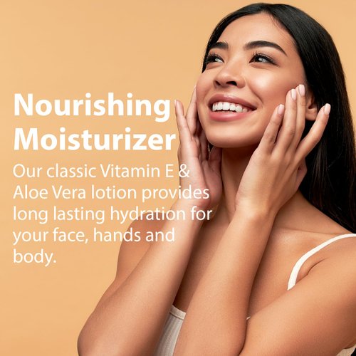 Sanar Naturals Healthy Skin Vitamin E and Aloe Vera Moisturizer Ampoules - Body Lotion for Dry Skin, Face, Hands - Travel Size Serum for Women and Men, 60 Capsules