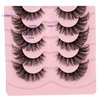 Gmagictobo False Eyelashes Fluffy Wispy Cat Eye Lashes Natural Look Fake Eyelashes Crisscrossed 3D Fox Eye Faux Mink Lashes 8 Pairs