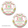 You're The Bomb Merry Christmas Themed Hot Cocoa Bomb Packaging Sticker Labels, Total of 40 2" Circle Stickers by Amanda Creation