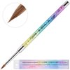 PANA 3D Kolinsky Nail Art Brush - Rainbow Glitter Handle, Size 5 - Acrylic Nail Art Sculpture Brush for Manicures Pedicure Salon Professional or Beginner
