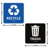 Sicol Plus Trash Recycle Stickers Recycle Bin Decals and Trash can Stickers UV Protected Indoor and Outdoor Self Adhesive Vinyl Stickers (4x4 Inch 04 Pcs Square)