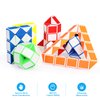 Ganowo Fidget Snake Cube Mini Twist Puzzle(12PACK) -Party Favors, Goody Bag Filler,Carnival Prizes,Classroom Rewards,School,Birthday Gift-Easter Egg Fillers for Kid Brain Teasers Speed Cube