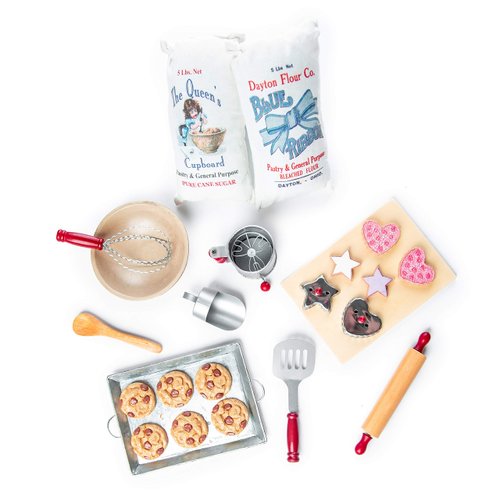 The Queen's Treasures 18 Inch Doll Accessories, 23 Pc Vintage Style Baking Tool Set and Food, Compatible with American Girl Kitchen Furniture