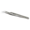 Szeles Vetus Tweezer Stainless Steel Non-magnetic Curved Slant Tip Eyelash Eyebrow Tweezers Makeup Tool ST-17