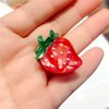 Mini Strawberry Hair Clip,Acetate Hair Claw,Small Hair Clips for Women,Pack of 2