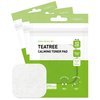 DERMAL Teatree Calming Toner Pad - Korean Toner Pad for Calming & Acne Improvement with Zinc PCA - Vegan Gauze Tencel Square Pads - Travel Kit 12 Pads, 3 Pack (Total 36 Pads)