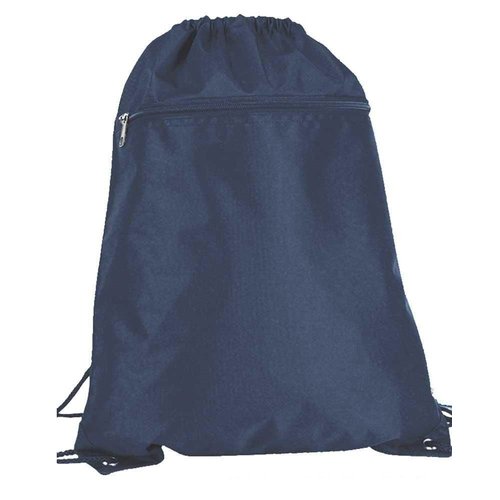 Drawstring Backpack Sack Bag and Gym tote Bag (Yellow, Blue, Black, Yellow, Pink, Navy) (Pack of 1, Navy )
