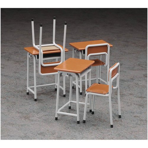 HASEGAWA 62001 1/12 School Desk & Chair - For Toy Figures