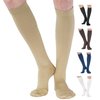 Made in USA - Compression Knee High for Women and Men 20-30mmHg - Graduated Support Opaque Compression Socks for Swelling, Lymphedema, Pregnancy, Leg Pain - Khaki, Medium - A105KH2