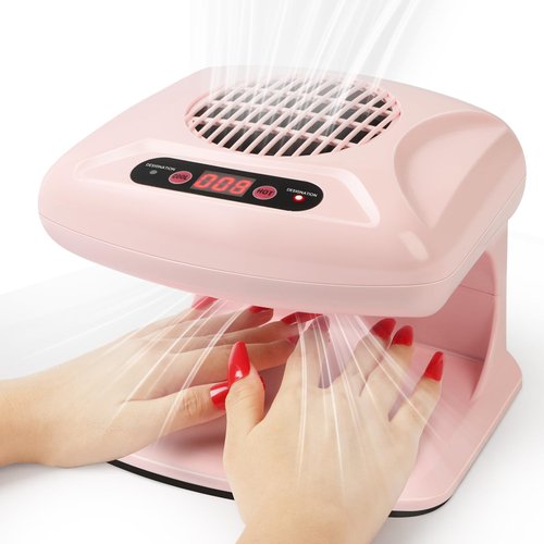 SAVILAND Professional Efficient Nail Dryer: 300W Quick Drying Gentler Nail Dryer Fan for Regular Polish Acrylic Dip Powder Nail Dehydrator Primer with Hot & Cold Air Nail Tech Supplies Home Salon