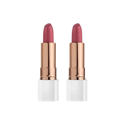 FLOWER BEAUTY Petal Pout Lipstick Nourishing & Highly Pigmented Lip Color with Antioxidants (Berry-More - Matte) (Pack of 2)