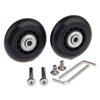 Mtsooning 2 Sets Luggage Wheel Replacement Kit, 60x17mm Rubber Swivel Caster Wheels, Suitcase Bearings Repair Wheels with Screws Axles Wrench Bearings,Inline Outdoor Skate Wheels