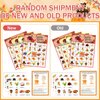 VESPRO 46PCS Thanksgiving Bingo Game Cards for 30 Players Thanksgiving Day Party Games Fall Bingo for Kids Party Classroom Activities