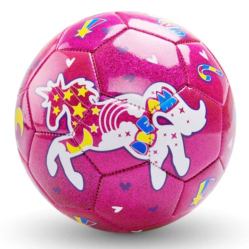Innotoys Size 3 Soccer Ball Girls with Ball Pump, Soccer Ball for Kids Boys Girls Toddlers 2 3 4 5 6 7 8 Years Old, Indoor Outdoor Sports Toys Balls Gift (Unicorn)