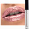 Mynena Diamond Lips | Clear with Silver White Metallic Finish Lip Gloss | High-Shine, Non-Sticky, Non-Drying | Lipstick Topper | Lily