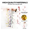 30 Pieces Hanging Swirl Party Decorations Foil Decorations Ceiling Swirl Spiral Hanging Plastic Streamer for Ceiling Birthday Graduation Wedding Celebration Baby Shower Party Supply （Colourful）