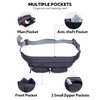 WATERFLY Fanny Pack Waist Bag: Travel Hip Pouch Bum Bag Plus Size Crossbody Fannie Pack Adjustable Belt Waistpack Phanny Fannypack for Man Woman Hiking Walking Jogging