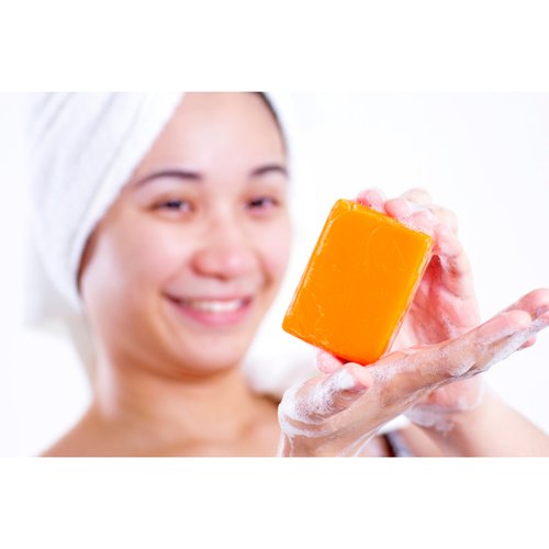 Yeahgoshopping Turmeric and Orange Honey Soap Bar for Sensitive Skin, Gentle Face and Body, Cold Process Vegan Thailand Handmade Soap - One Bar 2.2 Oz