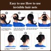 Dimeho Hair Nets, 20 Pcs Invisible Mesh Hairnets for Women Bun Elastic Edge Wig Nets Hair Bun Net for Dance Ballet Bun Maker, Individual Package (Brown)