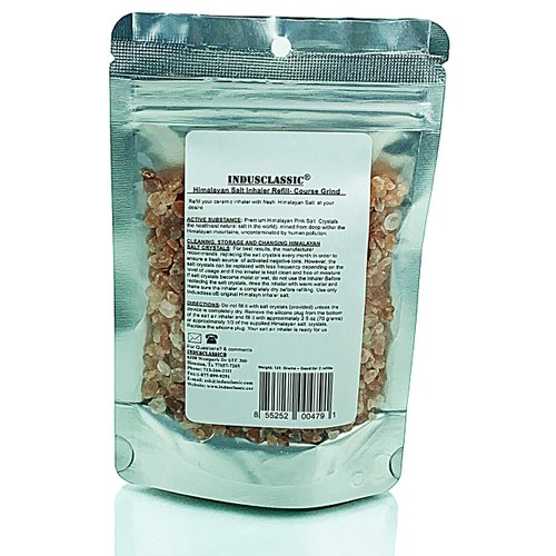IndusClassic Himalayan Salt for Ceramic Inhaler or Neti Pot Refill Asthma Allergy Sinus - 4.5 OZ
