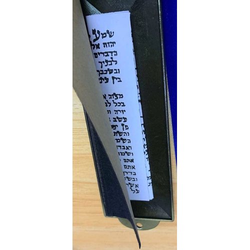 2 x Bless This House Brass Mezuzah With Hebrew Parchment in Gift Box & Placement Guide