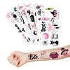 Pink Black Halloween Temporary Tattoos - Baby Shower 80 PCS Boo I'm Two Ghost Witch Hat Themed Stickers for Kids Birthday Party Supplies, Decorations, Favors, and Prizes, Cute Gifts for Boys and Girls
