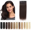 SEGO 2 Pcs Short Hair Extensions Clip in Human Hair 6 Inch 20g Hairpiece Human Hair Toppers for Women With Thinning Hair Adding Hair Volume -Dark Brown