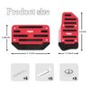 2PCS Non-Slip Car Pedal Covers,Premium Aluminum Alloy Gas and Brake Pedals Covers for Safe Driving,Car Mods Accessories Fits Automatic Transmission Car Truck SUV Van (Red/2pcs)
