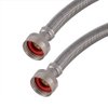 Eastman Washing Machine Connector, 3/4 Inch FHT Connection, 10 ft Braided Stainless Steel Washing Machine Hoses, 48640