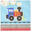 "Creative Converting 2 Ply All Aboard Beverage Napkins, 5"" x 5"", Multicolor" (322217)