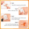 WANDIC 30 Sheets Orange Ribbon Temporary Tattoos, Leukemia Awareness Tattoo Sticker Lymphoma Kidney Cancer Awareness Stickers for Charity Eveny