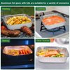 8x8 Aluminum Foil Pans with Lids - 15 Pack Square Disposable Aluminum Baking with Covers - Disposable Baking Pans for Air Fryer, Oven, Cooking